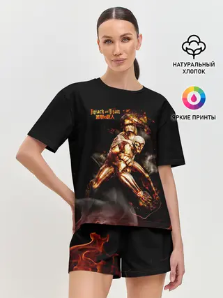 Женская пижама с шортами / Атака на титанов Бронированный Титан