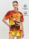 Женская пижама с шортами / Ренгоку Кёджуро, Клинок рассекающий демонов