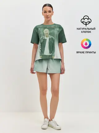 Женская пижама с шортами / Хаски в комнате