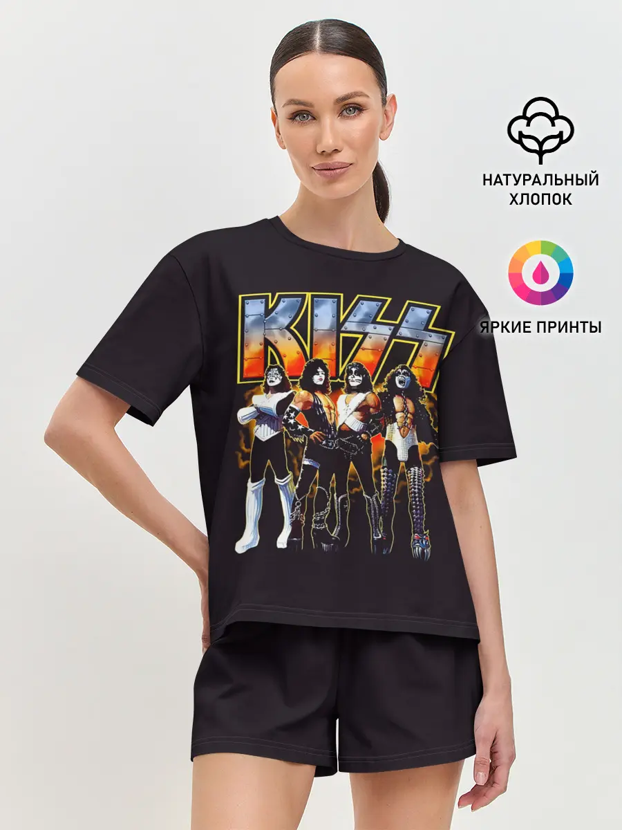 Женская пижама с шортами / Кисс вместе