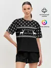 Женская пижама с шортами / Олень в свитере.