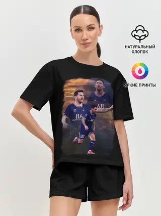 Женская пижама с шортами / ЛИОНЕЛЬ МЕССИ ПСЖ