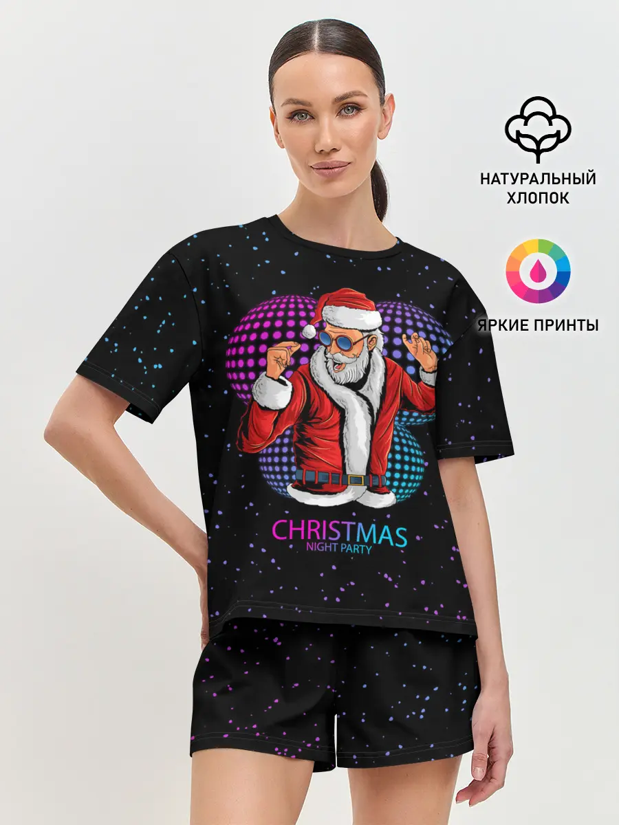 Женская пижама с шортами / Santa Dance