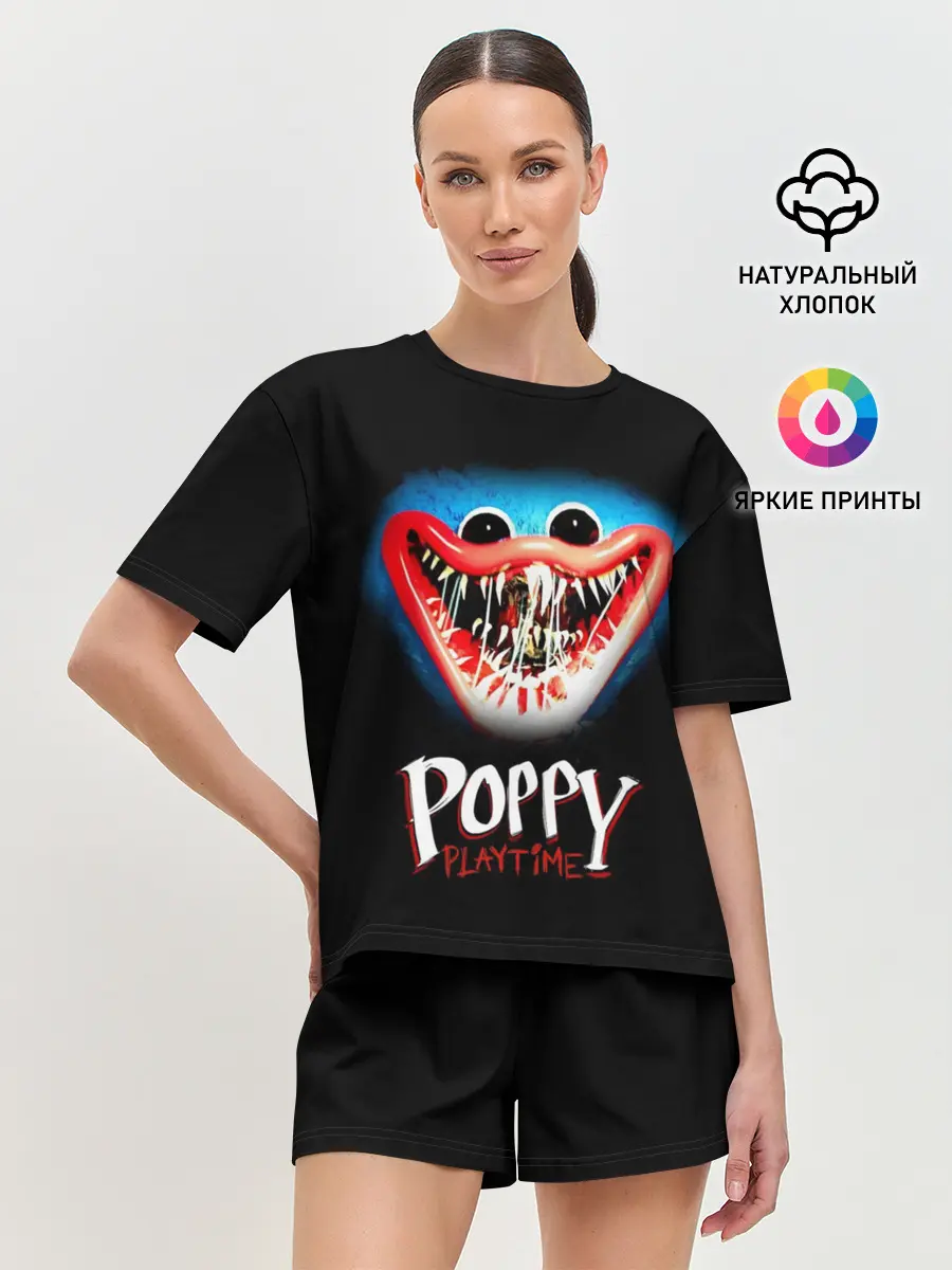 Женская пижама с шортами / Huggy Wuggy, Poppy Playtime