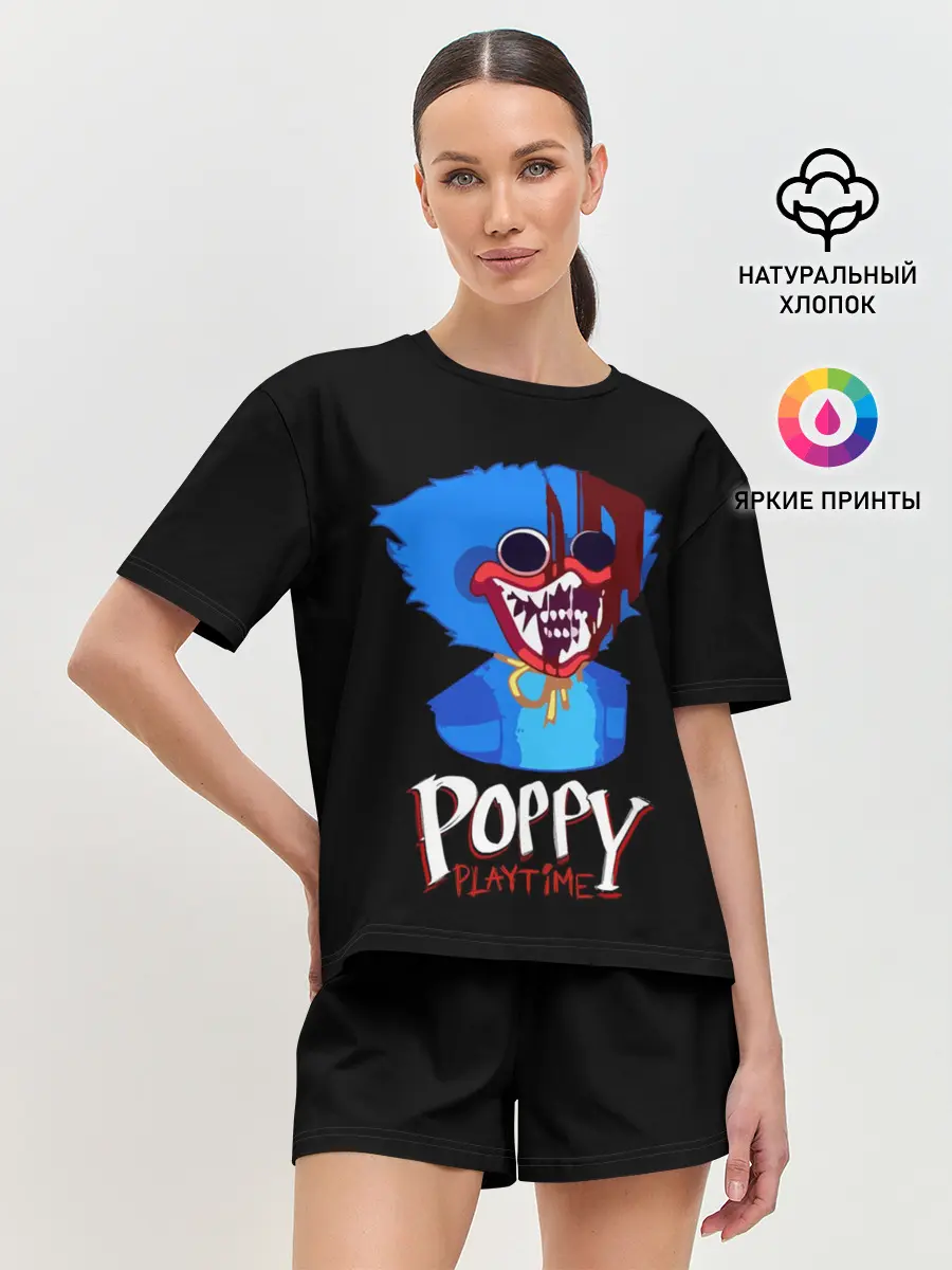 Женская пижама с шортами / Poppy Playtime, Huggy Wuggy