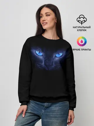 Женский свитшот / Кошка с голубыми глазами