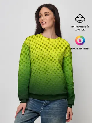 Женский свитшот / Зелёная текстура