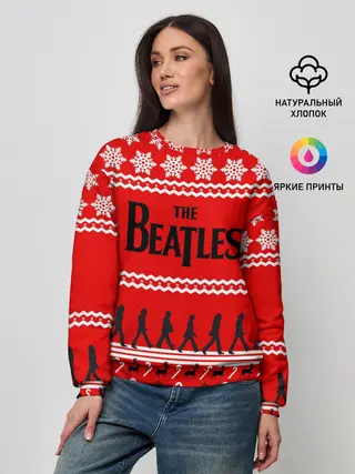 Женский свитшот / Праздничный The Beatles