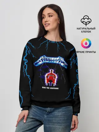 Женский свитшот / Metallica, ride the lightning