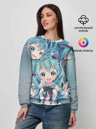 Женский свитшот / Miku множество