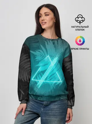 Женский свитшот / Neon light blue