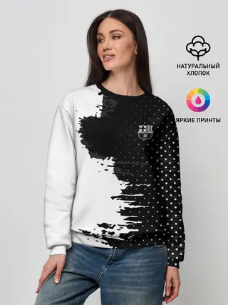 Женский свитшот / Barcelona uniform black 2018