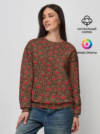 Женский свитшот / Толпа домо-кунов