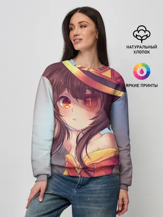 Женский свитшот / Konosuba в шляпе
