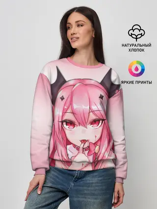 Женский свитшот / Вампир Ахегао