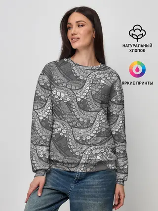 Женский свитшот / Octopus dark