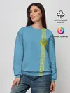 Женский свитшот / Казахстан, лента с гербом