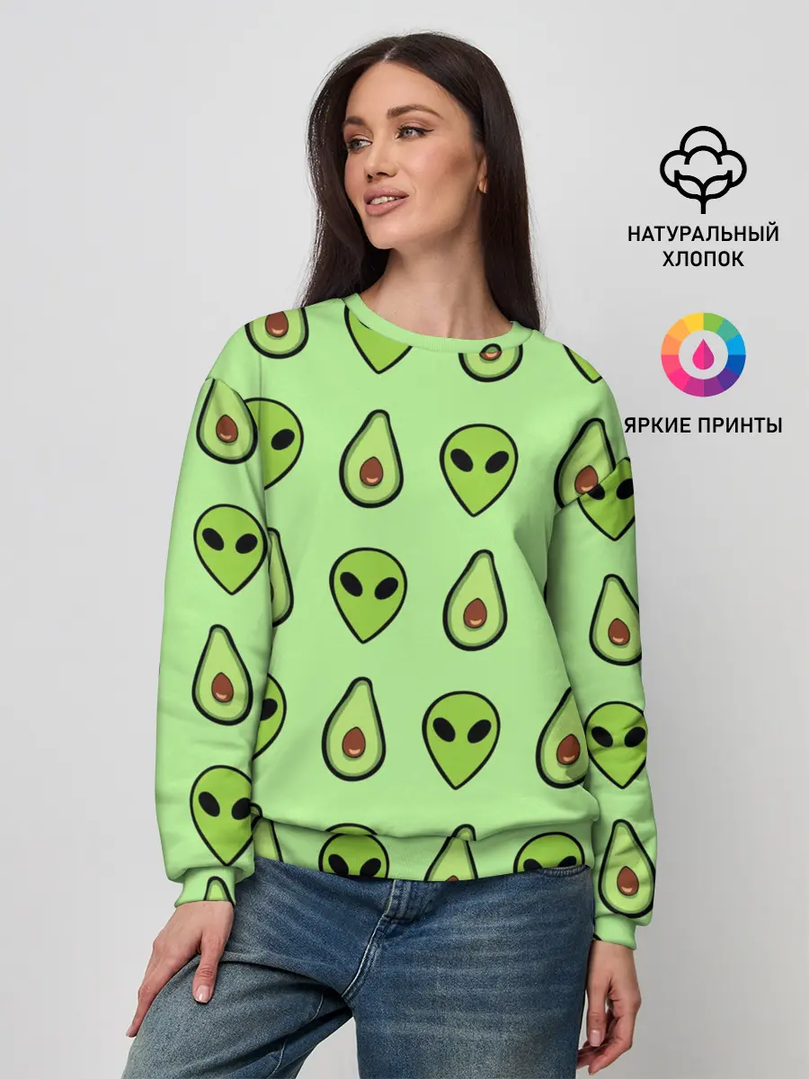 Женский свитшот / Green (P007_P004ooo1498317, P004ooo1498317)