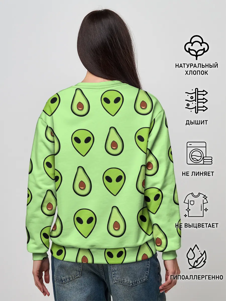 Женский свитшот / Green (P007_P004ooo1498317, P004ooo1498317)