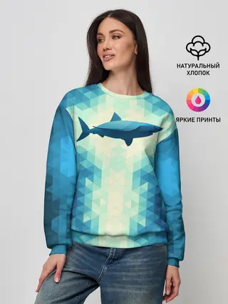 Женский свитшот / Акула