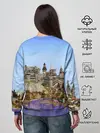 Женский свитшот / Корабль и замок в манкрафт.