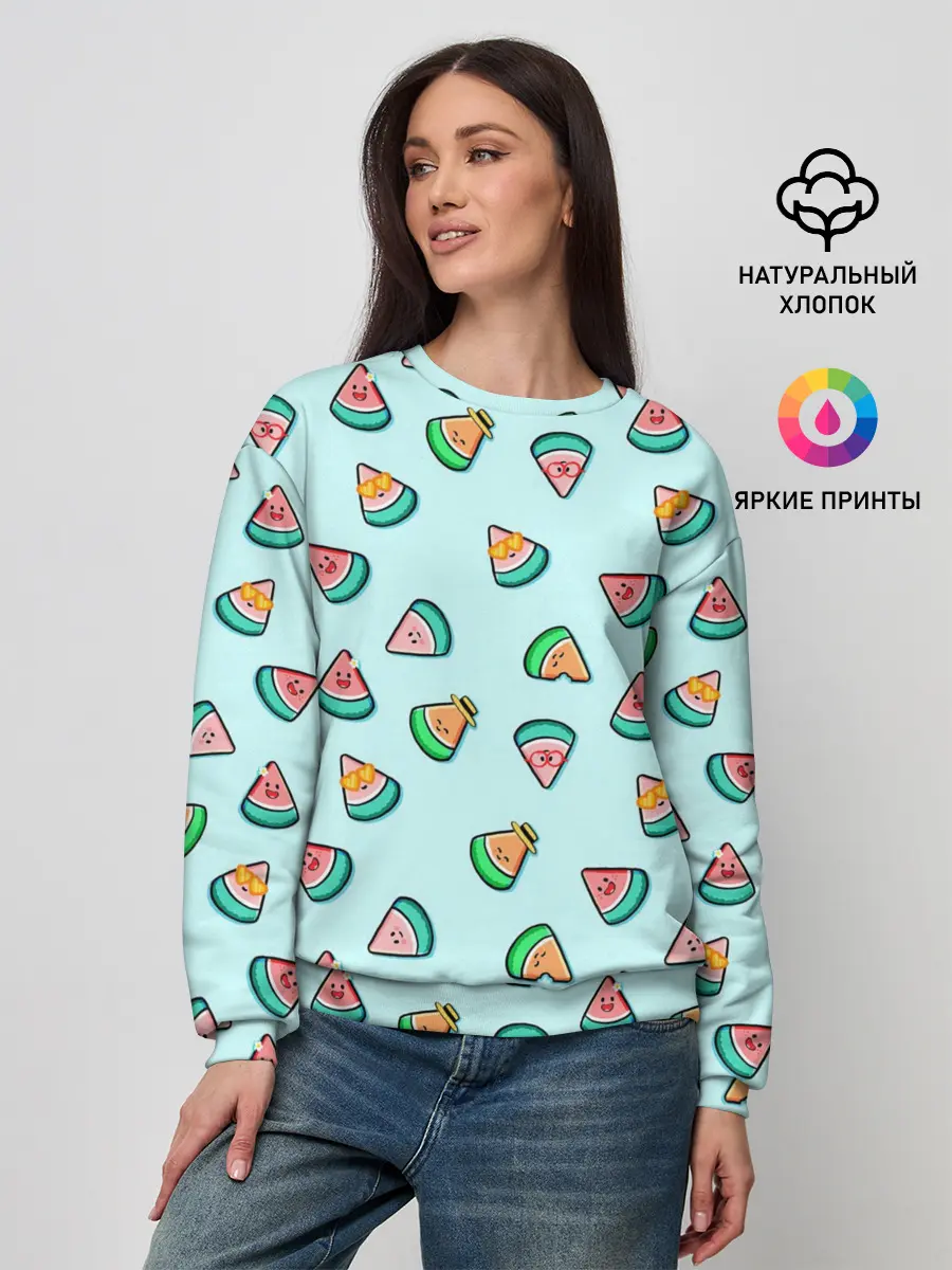 Женский свитшот / Kawaii Арбузики