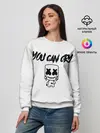 Женский свитшот / Marshmello. You can cry