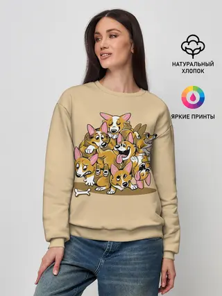 Женский свитшот / Корги