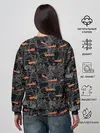Женский свитшот / Черные снеговики