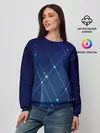 Женский свитшот / Синяя спираль абстракция