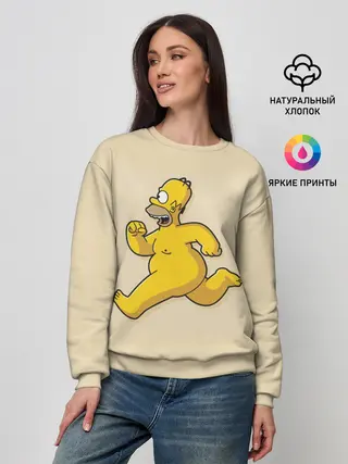 Женский свитшот / Гомер на Пробежке
