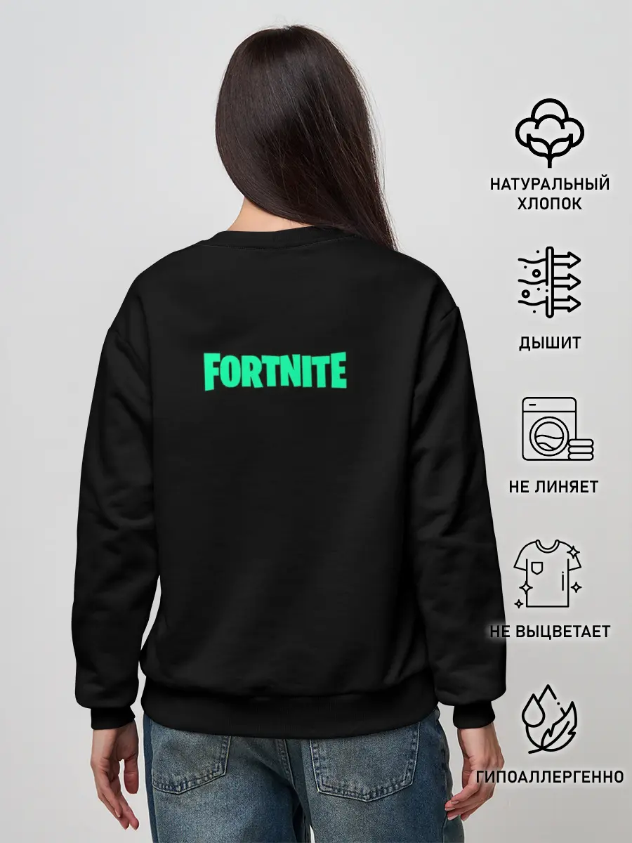 Женский свитшот / Fortnite. Neon Raven