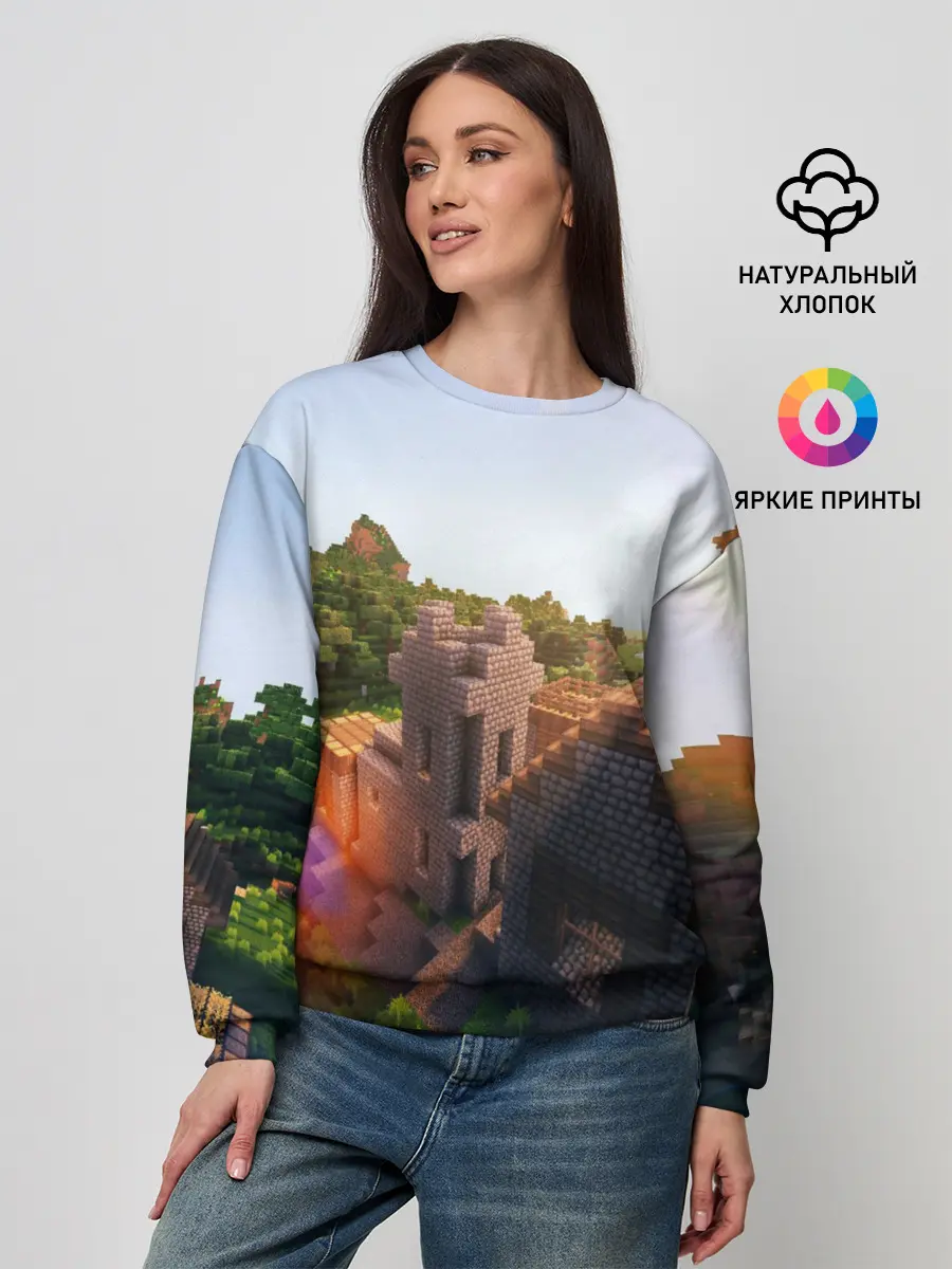 Женский свитшот / Minecraft (P007_P004ooo1671425, P004ooo1671425)
