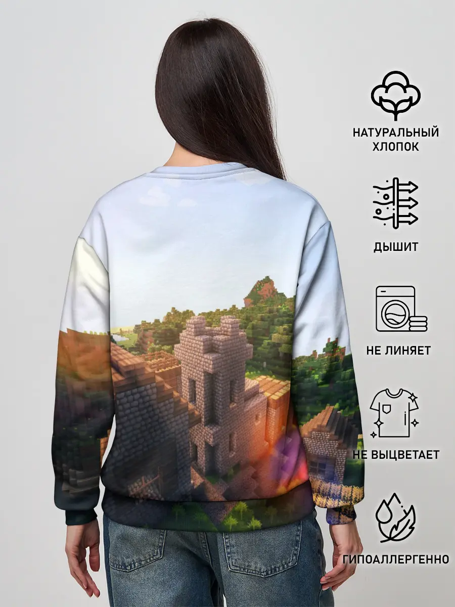 Женский свитшот / Minecraft (P007_P004ooo1671425, P004ooo1671425)