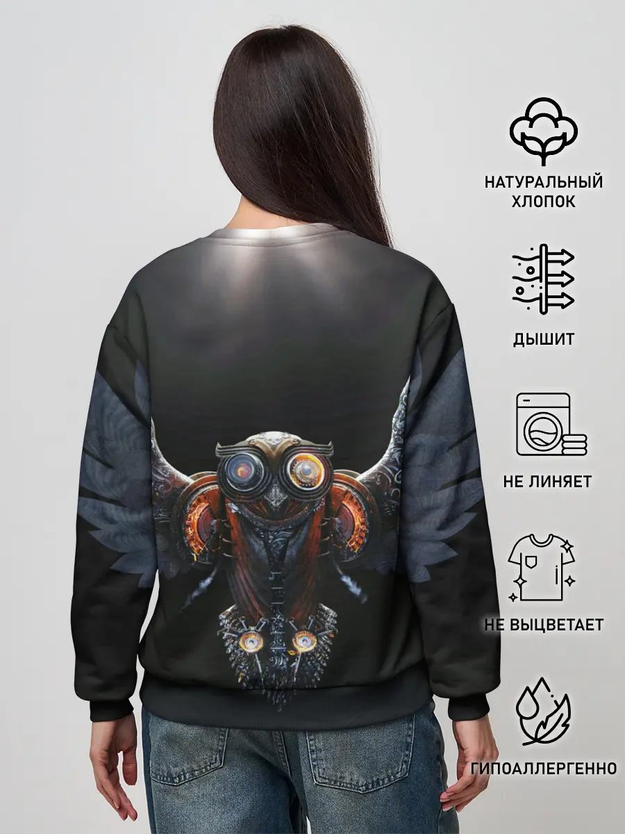 Женский свитшот / Steampunk owl