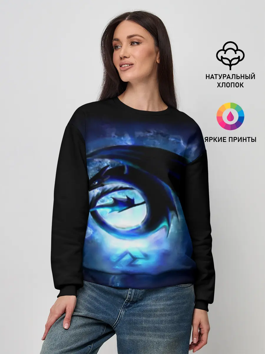 Женский свитшот / Night Fury (P007_P004ooo1744915, P004ooo1744915)