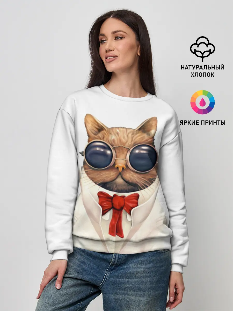 Женский свитшот / Кот