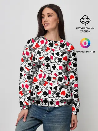 Женский свитшот / Игральные карты