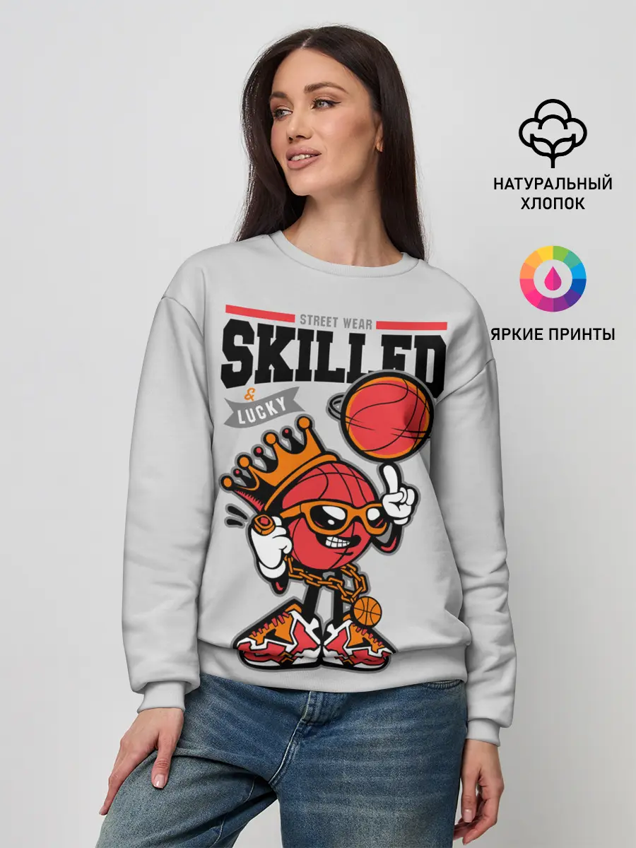 Женский свитшот / Skilled and lucky