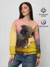 Женский свитшот / Дракончик на берегу озера