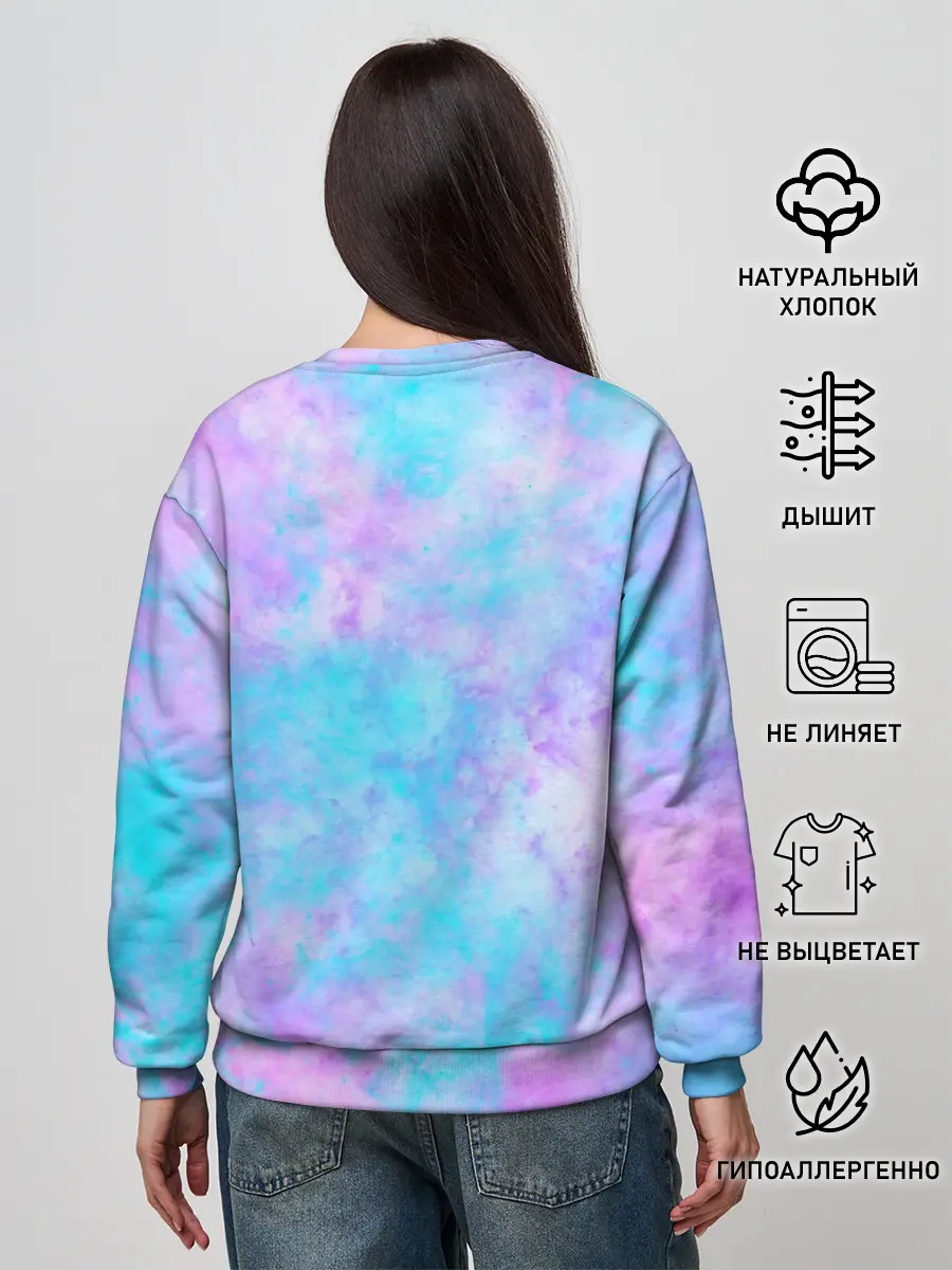 Женский свитшот / Мрамор Tie Dye