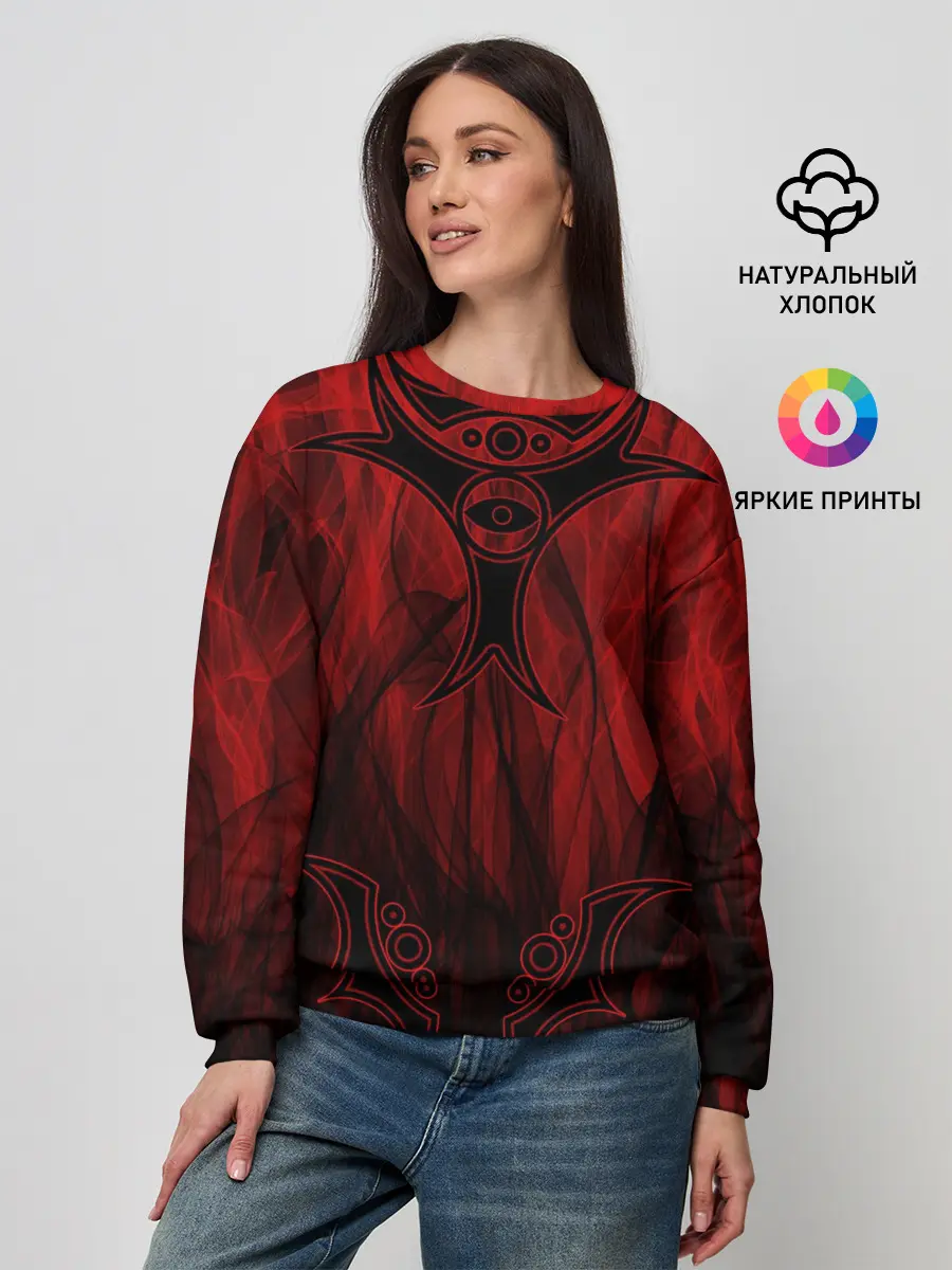 Женский свитшот / Red-n-black okto