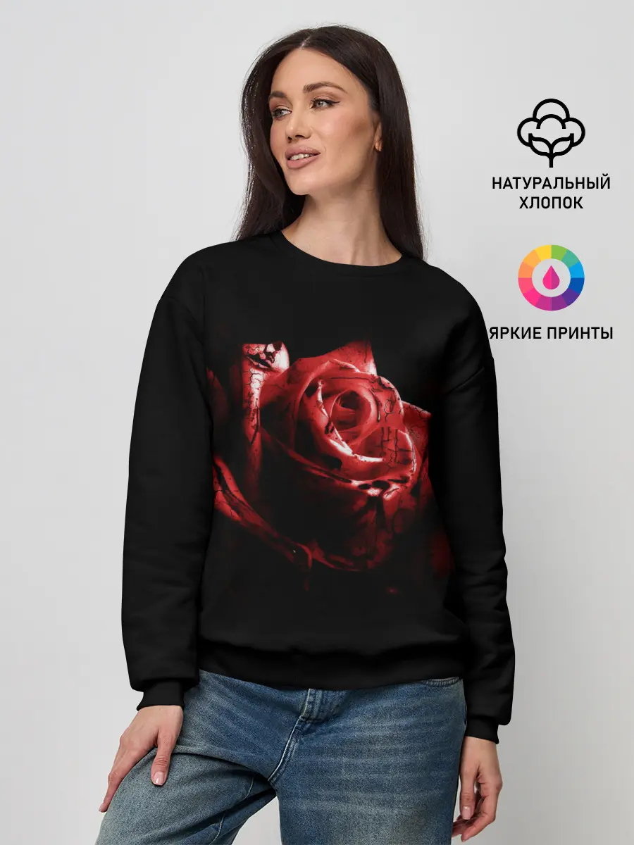 Женский свитшот / Кровавая роза