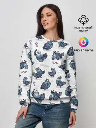 Женский свитшот / Голуби