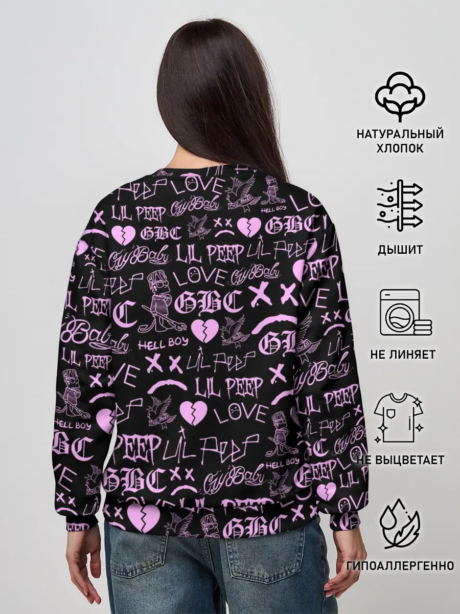 Женский свитшот / LIL PEEP LOGOBOMBING