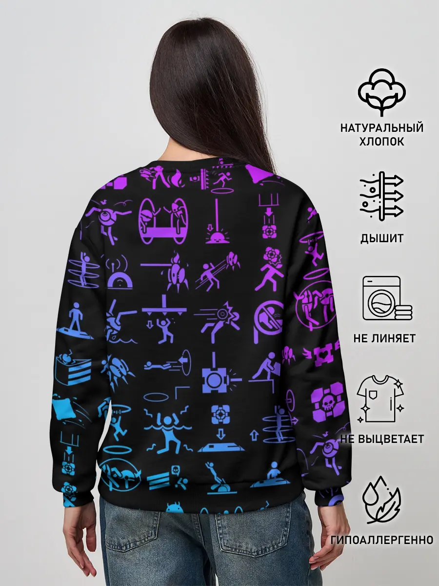 Женский свитшот / Portal icons