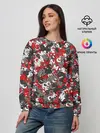 Женский свитшот / Камуфляж с буквами F.C.S.M