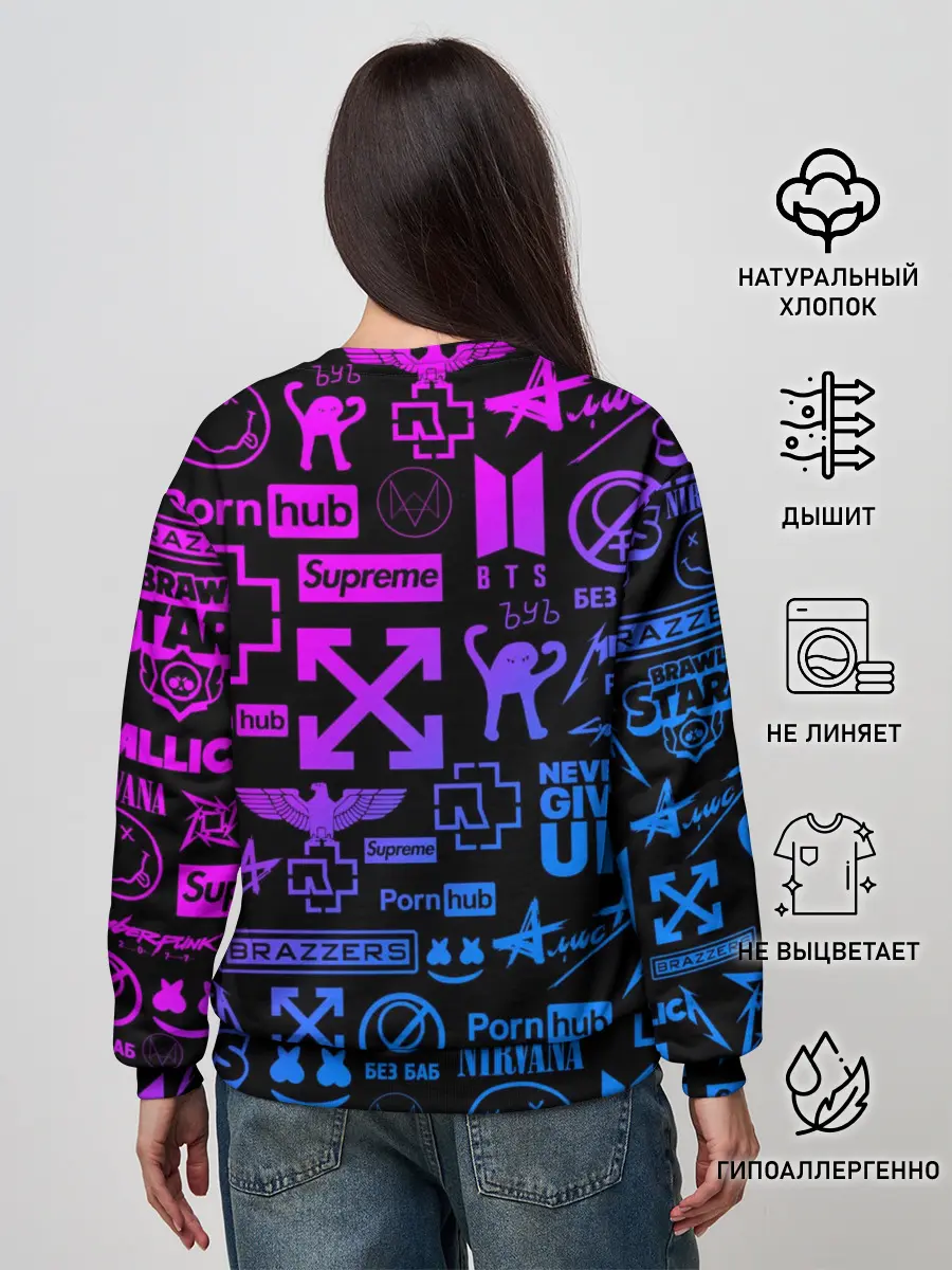 Женский свитшот / ЛУЧШИЕ ПРИНТЫ LOGOBOMBING