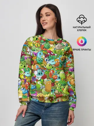 Женский свитшот / PLANTS VS ZOMBIES