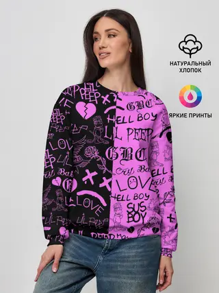 Женский свитшот / LIL PEEP LOGOBOMBING BLACK PINK